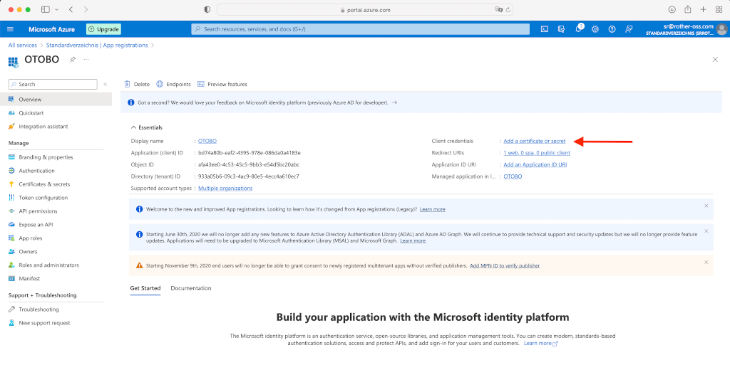 OAuth2 Azure Configuration