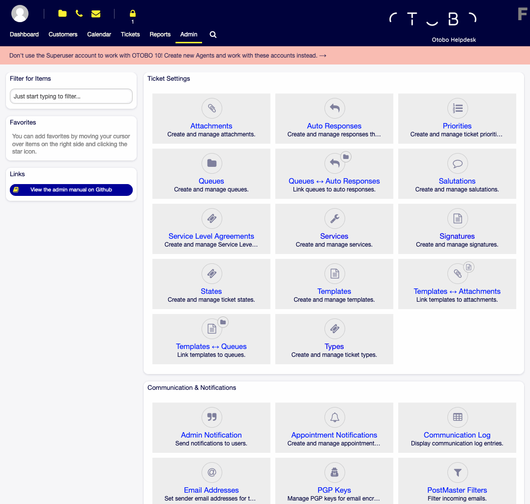 Administrator-Interface