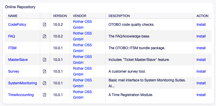 Online Repository Widget