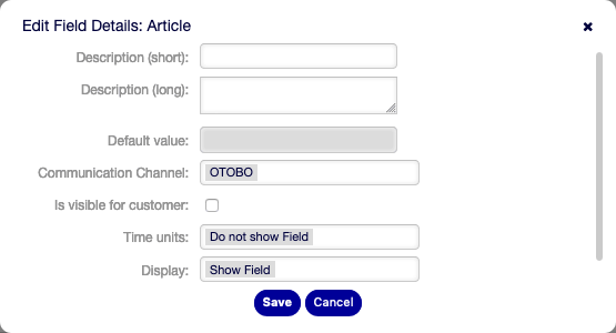 Book Ordering - Edit Activity Dialog Fields