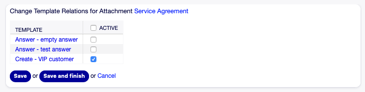 Change Template Relations for Attachment