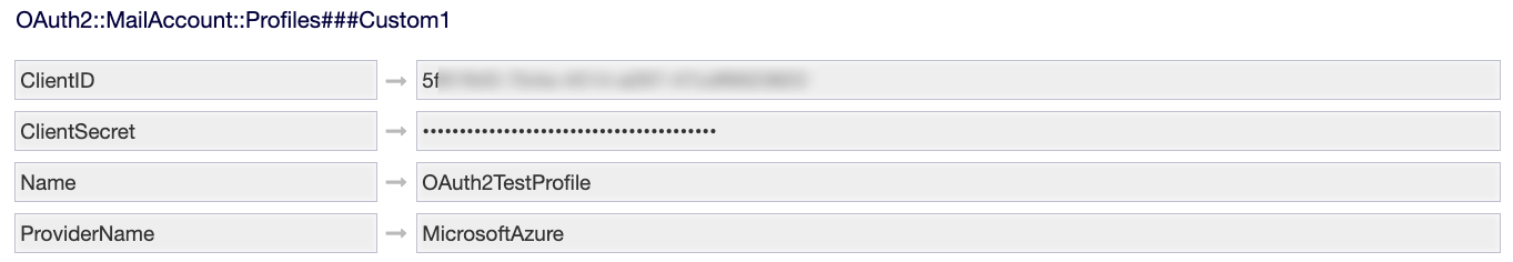 System Configuration Setting OAuth2::MailAccount::Profiles###Custom1