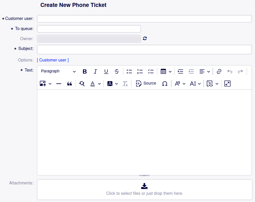 CKEditor in AgentTicketPhone with enhanced mode enabled