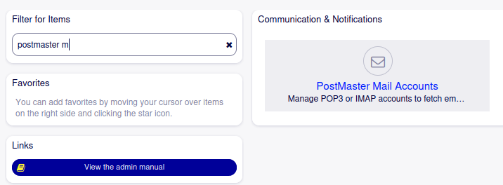 Mailaccount Admin UI