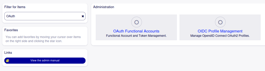 Functional Account Settings