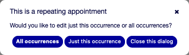 Edit Repeating Appointment