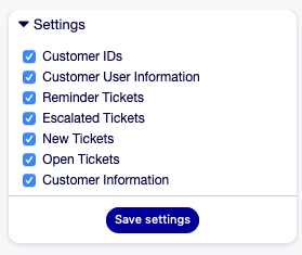 Settings Widget