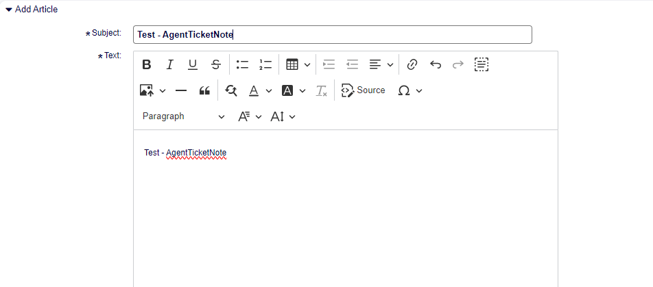 Fields Add Article.