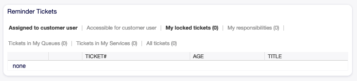 Reminder Tickets Widget